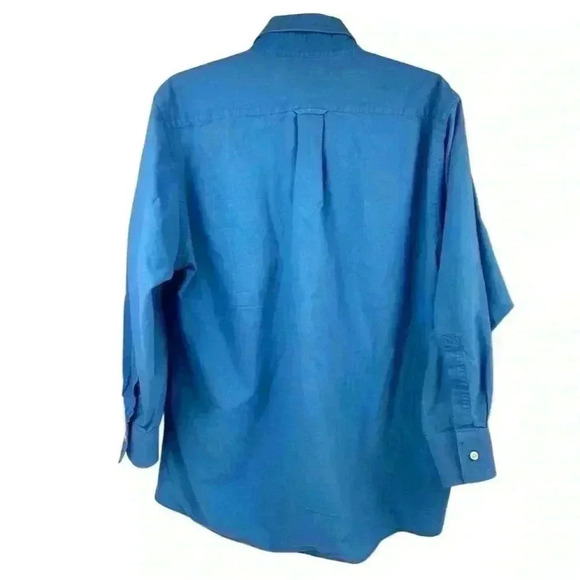 Michael Kors Men's Blue Long Sleeve Button-Down Shirt Size L Casual - Picture 10 of 10